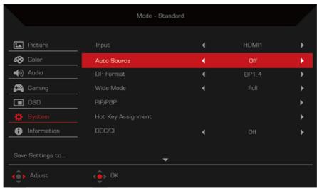NITRO XZ242QPBMIIPHX - OSD - 3
