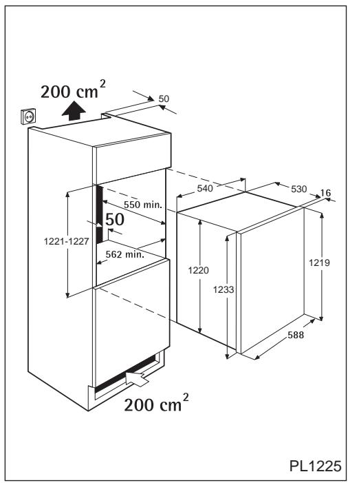 ARTHUR MARTIN ARP 2272 - Instructions pour l'encastrement - 1