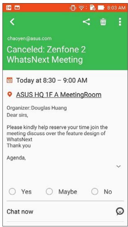 ASUS ZFONE MAX ZCS55ORL - Acceptor ou décliner une invitation - 1