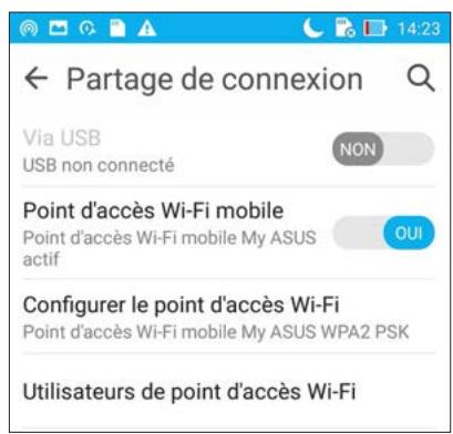 ASUS ZFONE MAX ZCS55ORL - Partage de connexion - 2