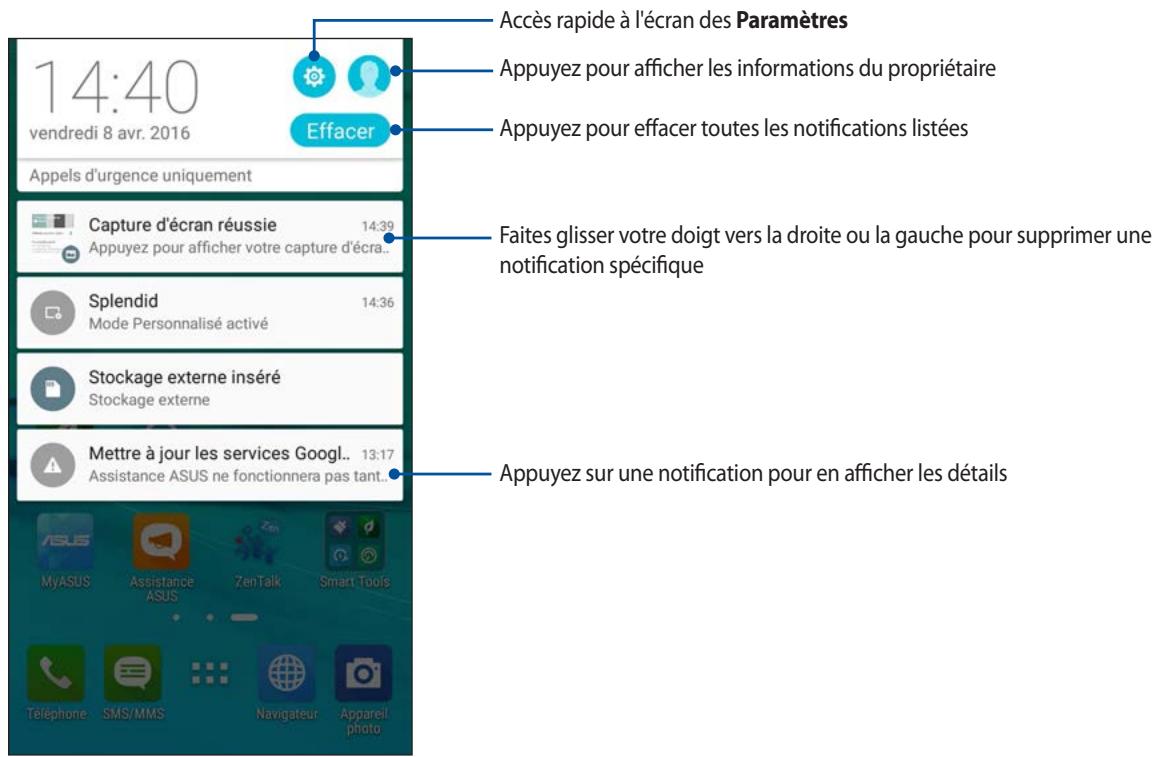 ASUS ZFONE MAX ZCS55ORL - Notifications système - 1