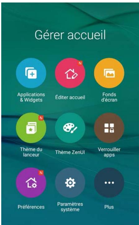 ASUS ZFONE MAX ZCS55ORL - Personnaliser l'écran d'accueil - 1