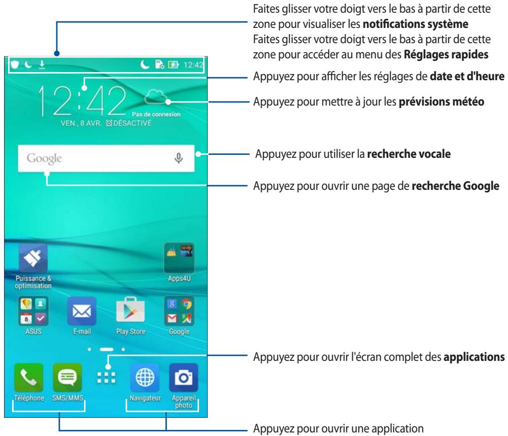 ASUS ZFONE MAX ZCS55ORL - Écran d'accueil - 1