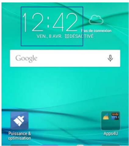 ASUS ZFONE MAX ZCS55ORL - Ouvrir l'application Horloge - 1