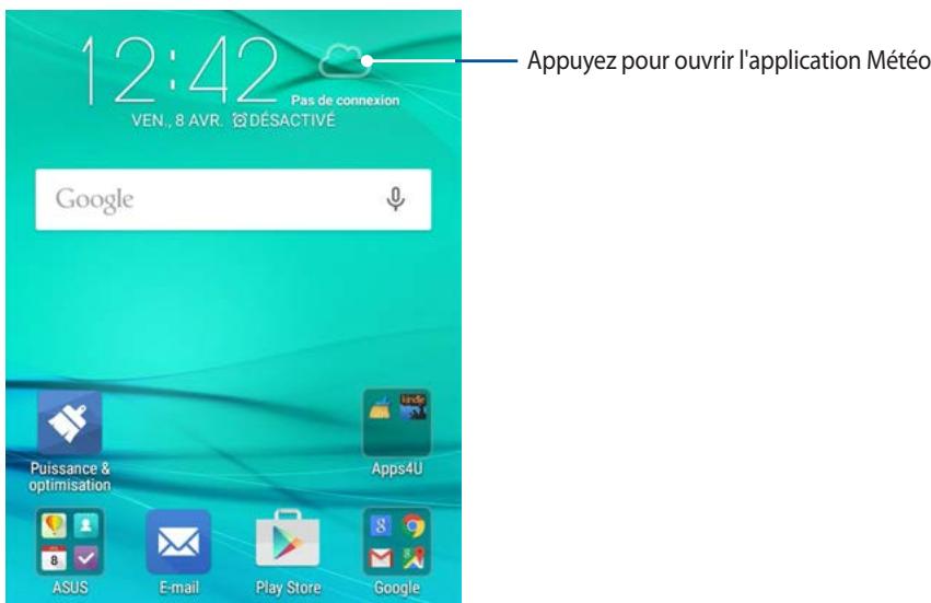 ASUS ZFONE MAX ZCS55ORL - Mettre à jour les prévisions météo - 1