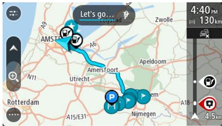 TOMTOM GO BASIC 5° Leon - Se rendre à un arrêt d'un parcours enregistré - 4