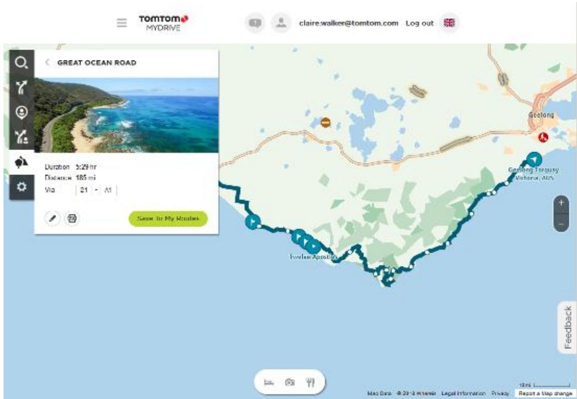 TOMTOM GO BASIC 5° Leon - Planifier un parcours vers un arrêt - 1