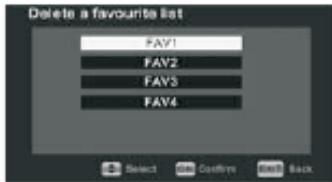 TOKA LTV 3699 - Suppression d'une liste favorites - 1