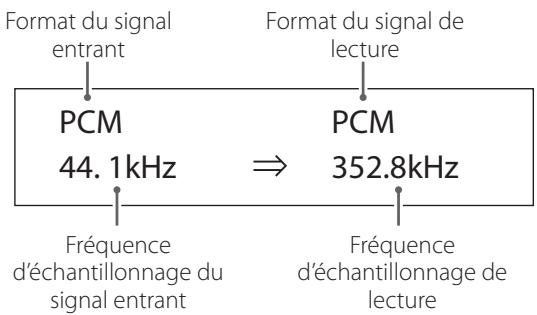 TEAC VRDS-701 - Affichage d'informations sur le format de lecture - 1
