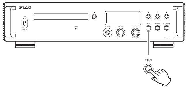 TEAC VRDS-701 - Quand vous avez fini vos réglages, appuyez sur la touche MENU pour réafficher le statut de source d'entrée. - 1