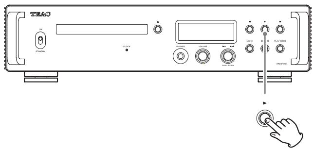 TEAC VRDS-701 - Appuyez sur la touche Lecture (▶). - 1