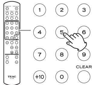TEAC VRDS-701 - Utilisez les touches numériques pour saïrir les numérores de piste. - 1