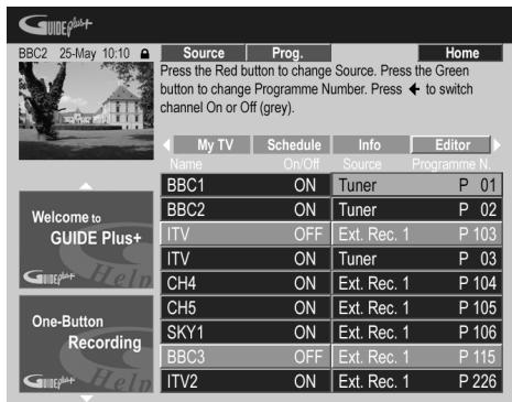 PIONEER DVR-530H-AV - Mise en service, ou non, d'un canal - 2