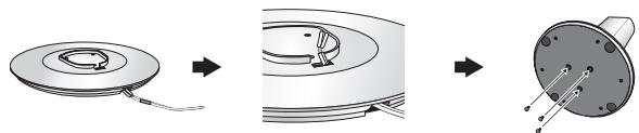 PIONEER DVR-530H-AV - Fixez les bases de support d'enceinte avant sur les tiges au moyen des vis fournies. - 1