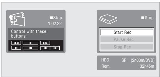 PIONEER DVR-530H-AV - Utilisez les touches ↑/↓ pour sélectionner 'Start Rec' puis appuyez sur ENTER. - 1