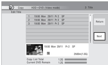PIONEER DVR-530H-AV - Sélectionnez 'Next' pour acceder à la page Start Copy. - 1