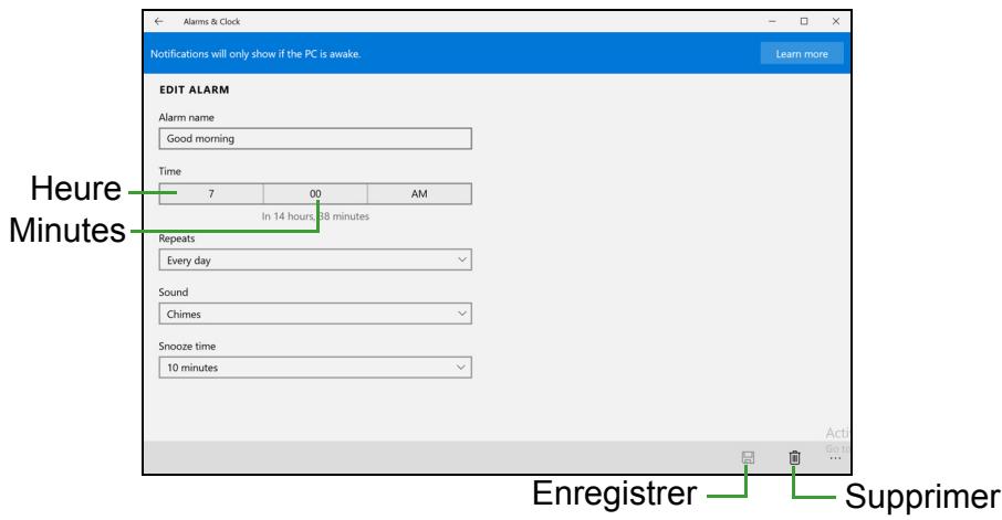 ACERR 4284321 - Comment puis-je configurer l'alarme ? - 1