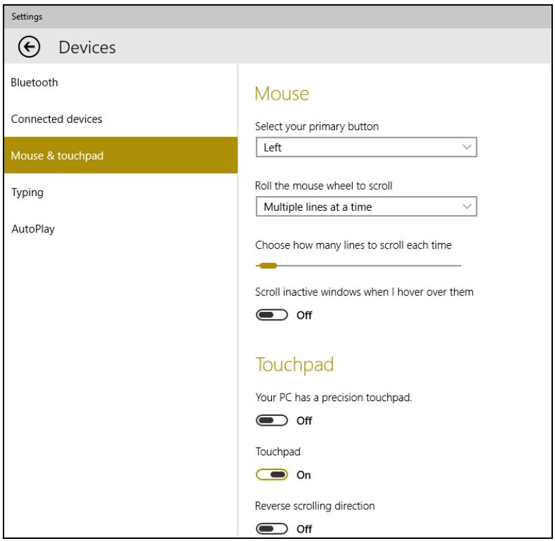 ACERR 4284321 - Changer les paramètres du touchpad - 4