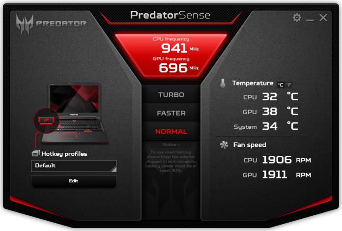 ACERR 4284321 - L'écran principal de PredatorSense - 1