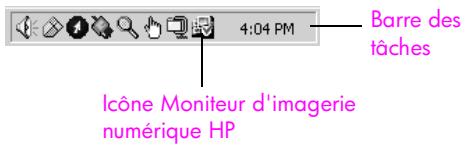 HP PSC2500EET - le Moniteur d'imagerie numérique n'apparait pas dans la Barre des tâches - 1