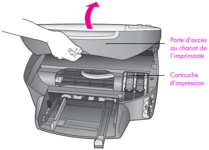 HP PSC2500EET - remplacement des cartouches d'impression - 1