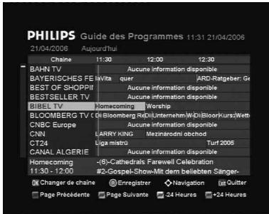 PHILIPS DTR7005 - Guide des programmes - 1