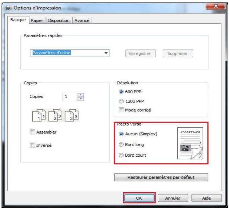 PANTUM P355SO0ODW - 7.5.2.Comment imprimer double faces automatiquement - 3