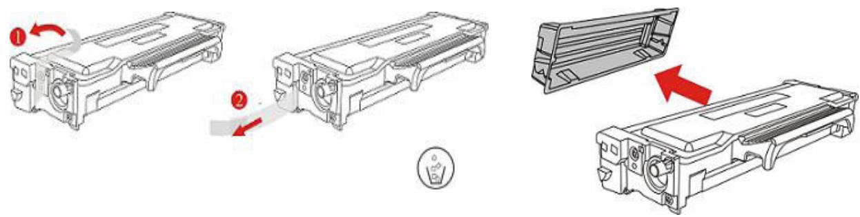 PANTUM P355SO0ODW - Les étapes de changement de cartouche comme suit : - 5