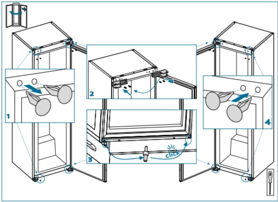 DE DIETRICH DRL1247ES - How to reverse the door - 1