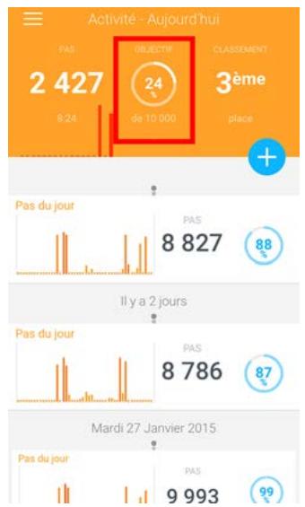 WITHINGS ACTIVITE POP SABLE - Changer votre objectif quotidien - 1