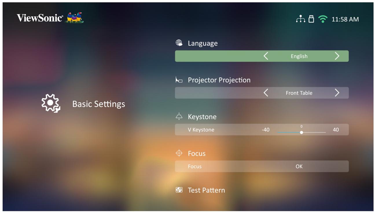 VIEWSONIC SMART 2900 - Basic settings (Paramètres de base) - 2