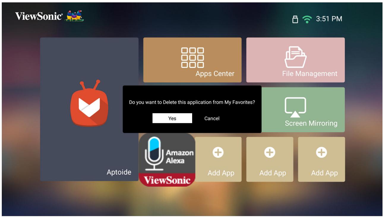 VIEWSONIC SMART 2900 - Supprimer des applications depuis l'écran d'accueil - 1