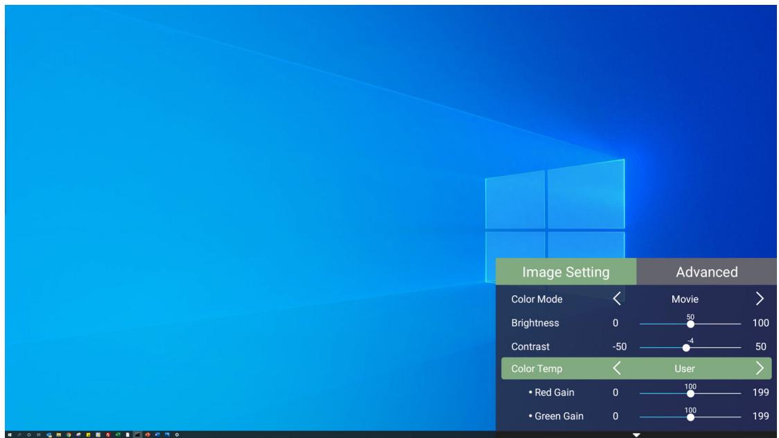 VIEWSONIC SMART 2900 - Menu Image Setting (Paramètres d'image) - 4