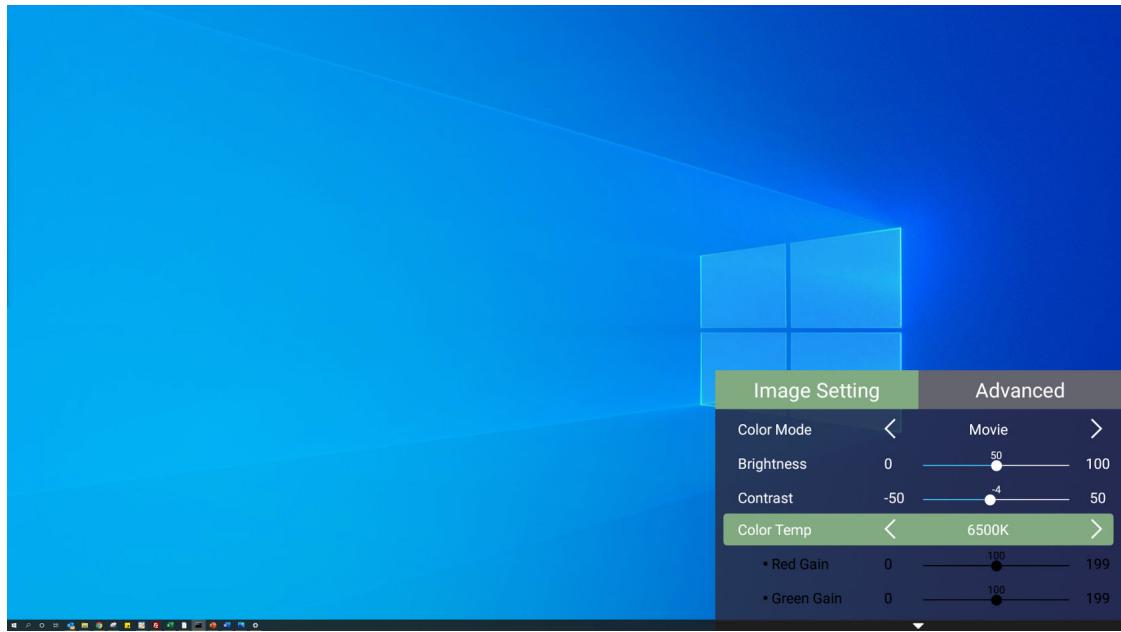 VIEWSONIC SMART 2900 - Menu Image Setting (Paramètres d'image) - 3