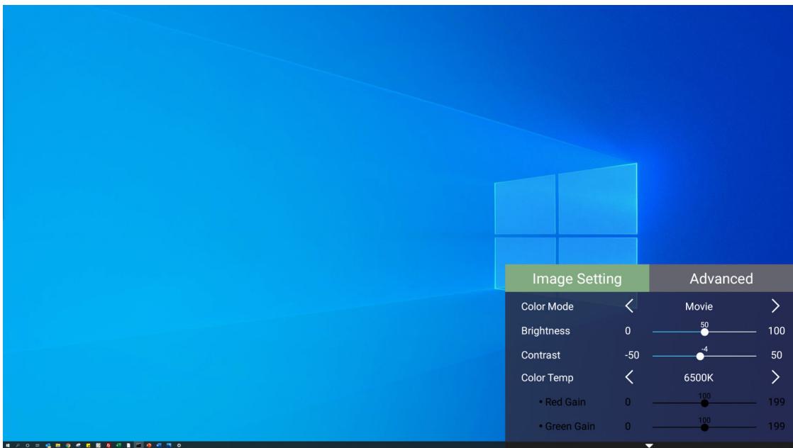 VIEWSONIC SMART 2900 - Menu Advanced Setting (Paramètres Avancée) - 1