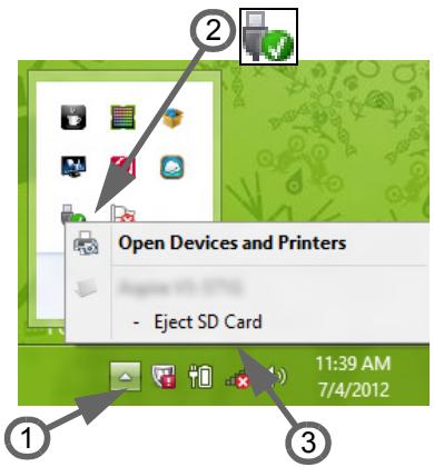 PACKARD BELL EN LG81AP-P1U - Retirer une carte d'un lecteur de carte mémoire - 1