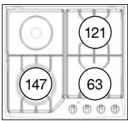 DE DIETRICH 99640241 - Modèle 3 féux gaz + 1 plaque électricité avec brûleur double couronne* - 1