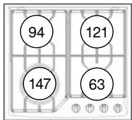 DE DIETRICH 99640241 - Modèle 4 faux gaz avec brûleur double couronne* - 1