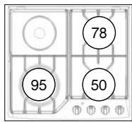DE DIETRICH 99640241 - Modèle 3 féux gaz + 1 plaque électricité avec brûleur double couronne* - 2