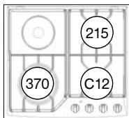 DE DIETRICH 99640241 - Modèle 3 féux gaz + 1 plaque électricité avec brûleur double couronne* - 3