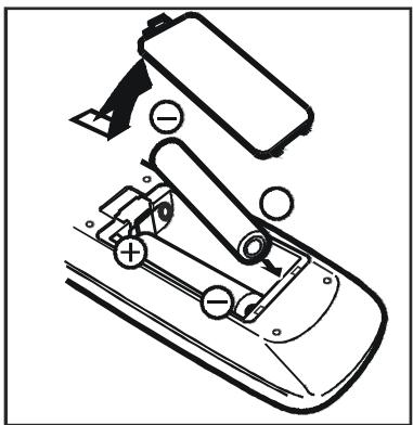PROLINE LD2215D - Insertion des piles dans la télécommande - 1