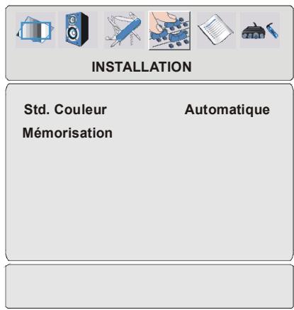 PROLINE LD2215D - Menu installation dans les modes AV - 1