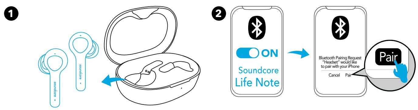 PAU AG aa atCasqueLIFE NOTE BLANC TW - Couplage Bluetooth avec votre appareil - 1