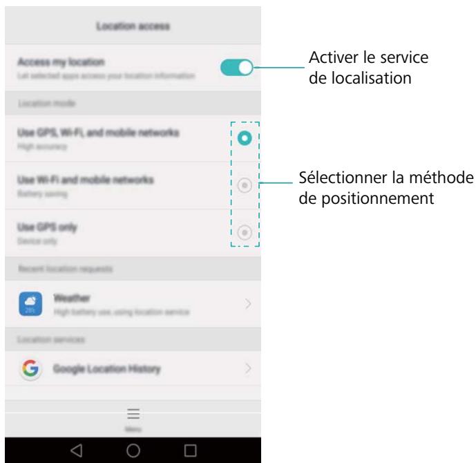HUAWEI NOVA DUAL ROSE OR - Activier le service de localisation - 1
