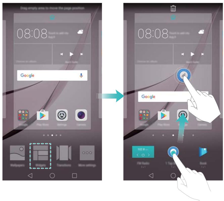 HUAWEI NOVA DUAL ROSE OR - Ajout de widgets à l'écran d'accueil - 1