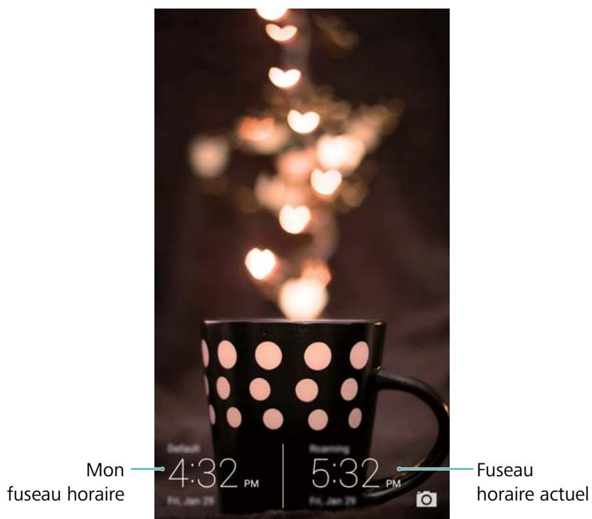 HUAWEI NOVA DUAL ROSE OR - Double affichage d'horloge - 1