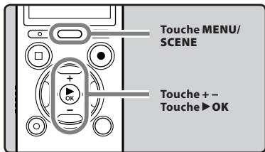 OLYMPUS DM-670 - Changement de la plateforme d'enregistrement [Rec Scene] - 1