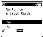 OLYMPUS DM-670 - Insertion d'une carte microSD - 4