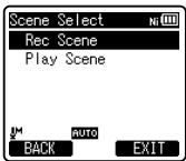 OLYMPUS DM-670 - Changement de la plateforme d'enregistrement [Rec Scene] - 2