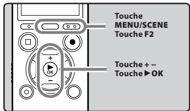 OLYMPUS DM-670 - Méthode de paramétrage du menu - 1